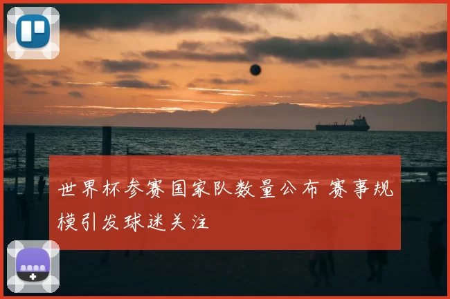 世界杯参赛国家队数量公布 赛事规模引发球迷关注